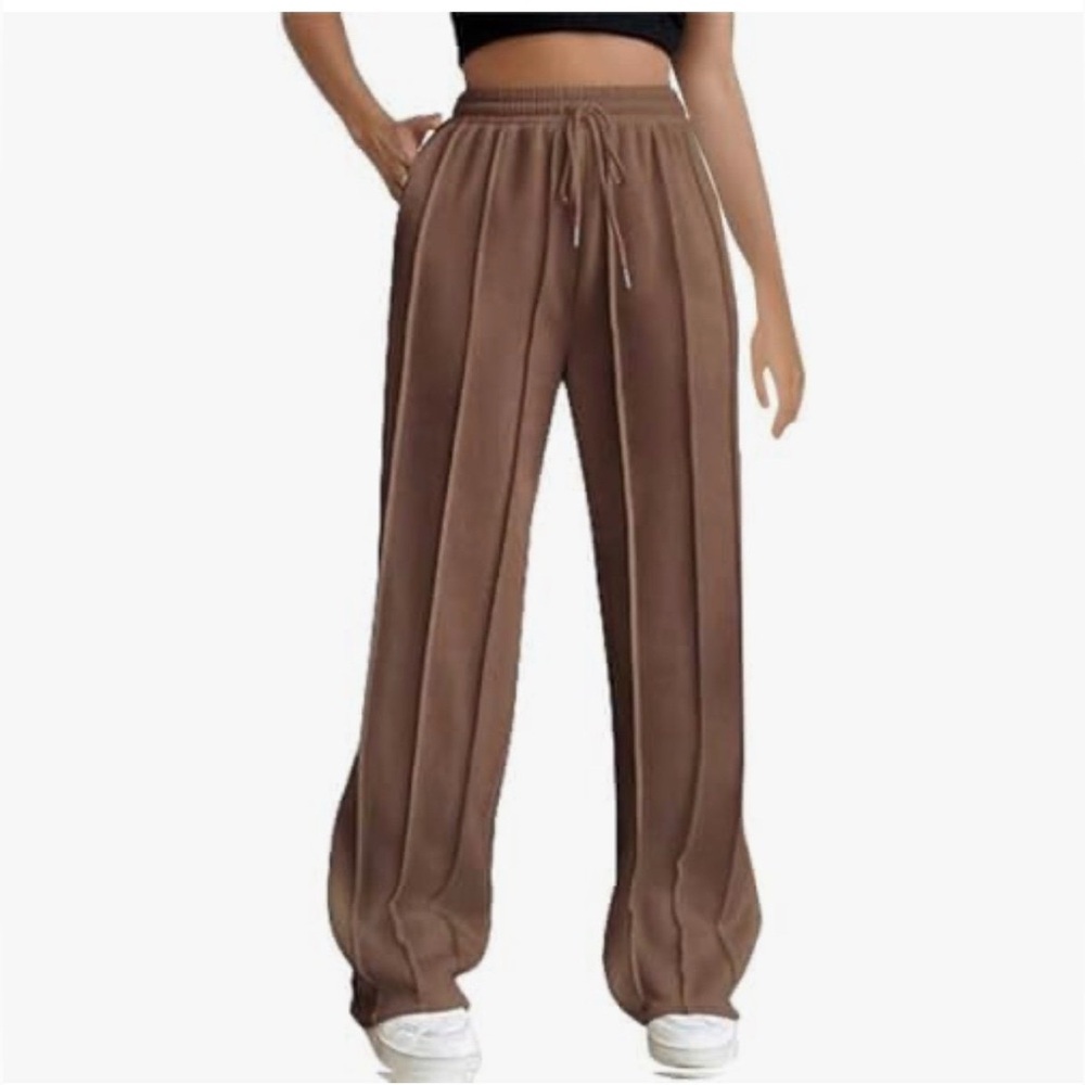 Wide Leg tan xs Casual Trousers Fashion Wide Leg Baggy Sweatpants Joggers